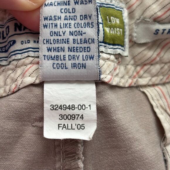 Old Navy Women Pants Chino Khaki Wide Leg Cuffed Y2K Vintage Stretch Sz 16 C108 - Picture 9 of 10